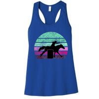 Funny Barrel Racing Gift Horse Lover Vintage Sunset Country Girl Gift Women's Racerback Tank