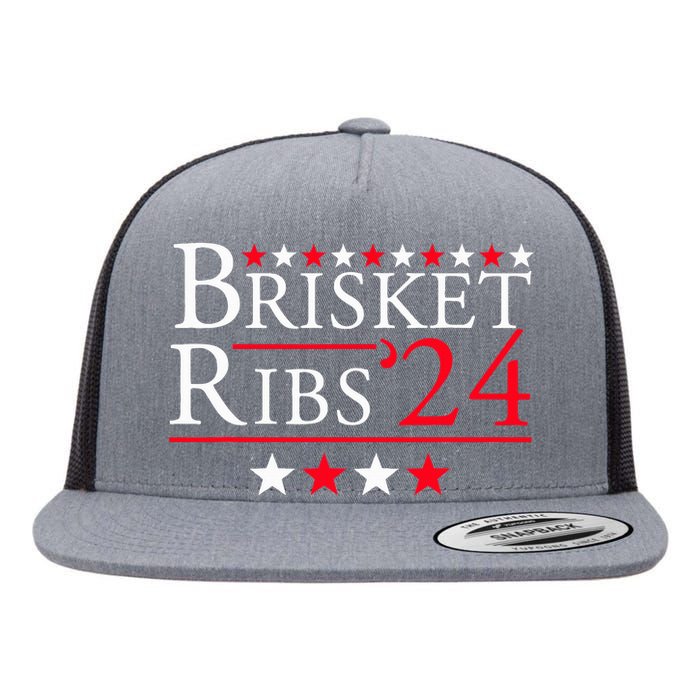 Funny Brisket Ribs Brisket Ribs 2024 Flat Bill Trucker Hat