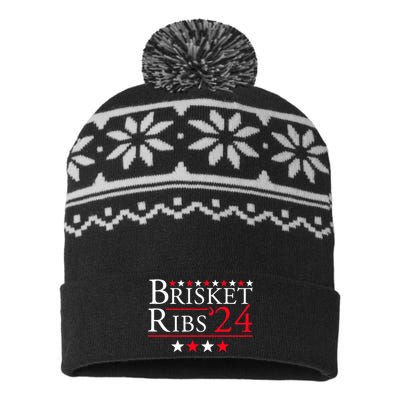 Funny Brisket Ribs Brisket Ribs 2024 USA-Made Snowflake Beanie