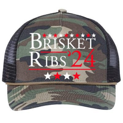 Funny Brisket Ribs Brisket Ribs 2024 Retro Rope Trucker Hat Cap