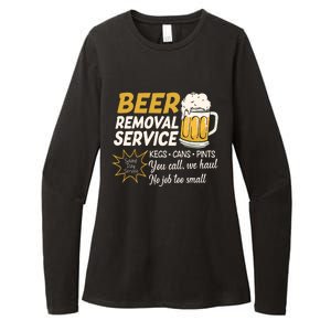 Funny Beer Removal Service Beer Ing Gift Womens CVC Long Sleeve Shirt