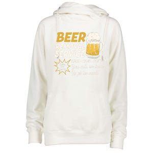 Funny Beer Removal Service Beer Ing Gift Womens Funnel Neck Pullover Hood