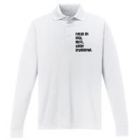 Fueled By Rage Metal And Body Dysmorphia Grunge Performance Long Sleeve Polo