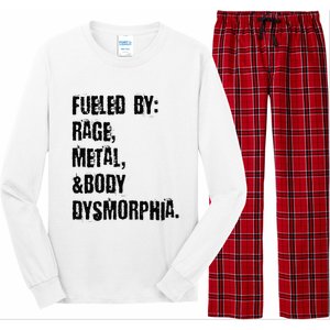 Fueled By Rage Metal And Body Dysmorphia Grunge Long Sleeve Pajama Set