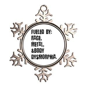 Fueled By Rage Metal And Body Dysmorphia Grunge Metallic Star Ornament