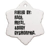 Fueled By Rage Metal And Body Dysmorphia Grunge Ceramic Star Ornament