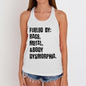 Fueled By Rage Metal And Body Dysmorphia Grunge Women's Knotted Racerback Tank