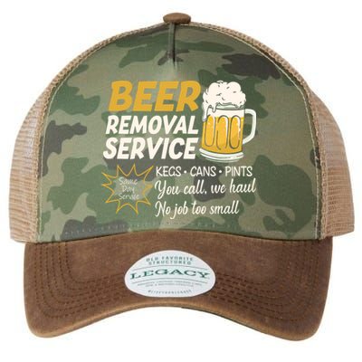 Funny Beer Removal Service Beer Ing Gift Legacy Tie Dye Trucker Hat