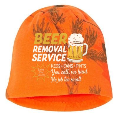 Funny Beer Removal Service Beer Ing Gift Kati - Camo Knit Beanie