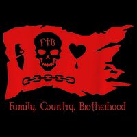 Freebooter Blades Red Flag Front Back Button
