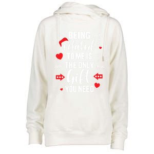 Funny Being Related To Me Only Gift You Need For Christmas Gift Womens Funnel Neck Pullover Hood