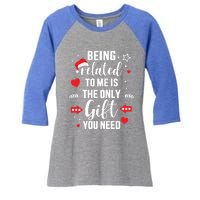 Funny Being Related To Me Only Gift You Need For Christmas Gift Women's Tri-Blend 3/4-Sleeve Raglan Shirt