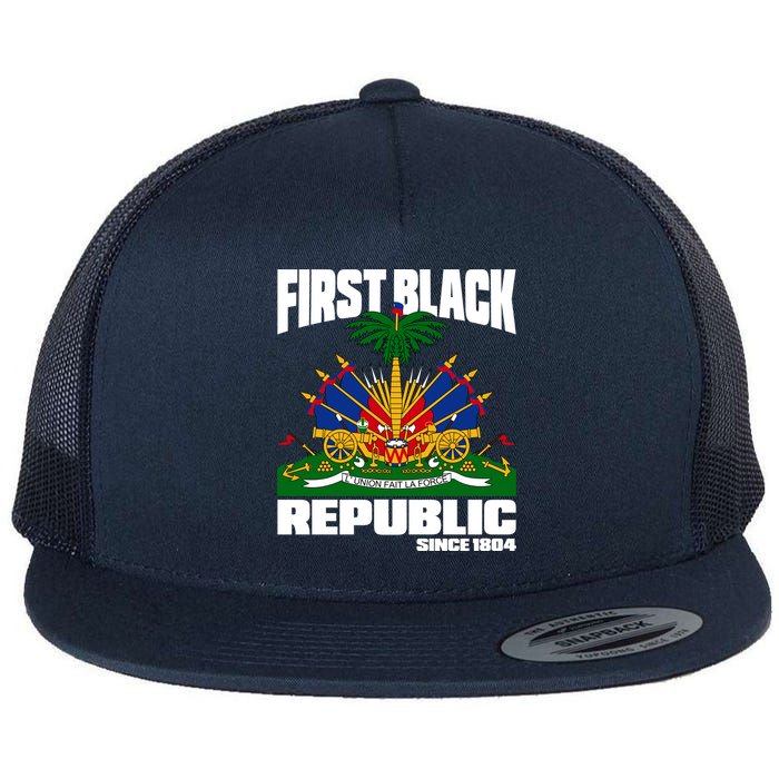 First Black Republic Since 1804 Haiti Haitian Independence Flat Bill Trucker Hat