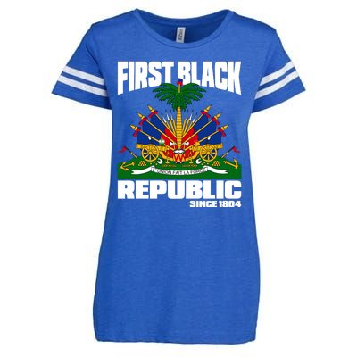 First Black Republic Since 1804 Haiti Haitian Independence Enza Ladies Jersey Football T-Shirt