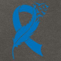Feather Blue Ribbon Colon Cancer Cotton Canvas Backpack