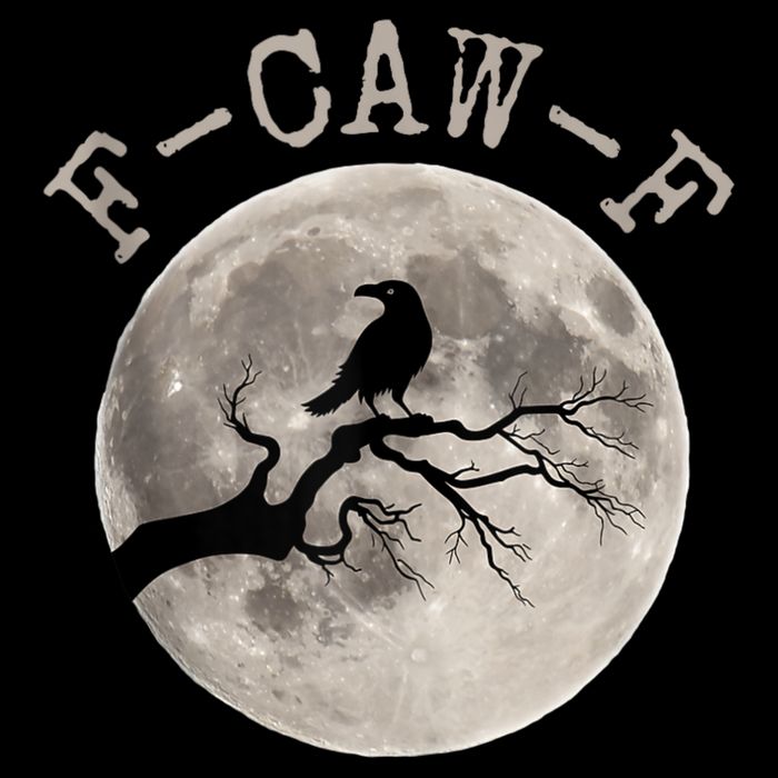 F-CAW-F Black Raven Moon Gothic Adult Humor Black Crow Zip Tote Bag
