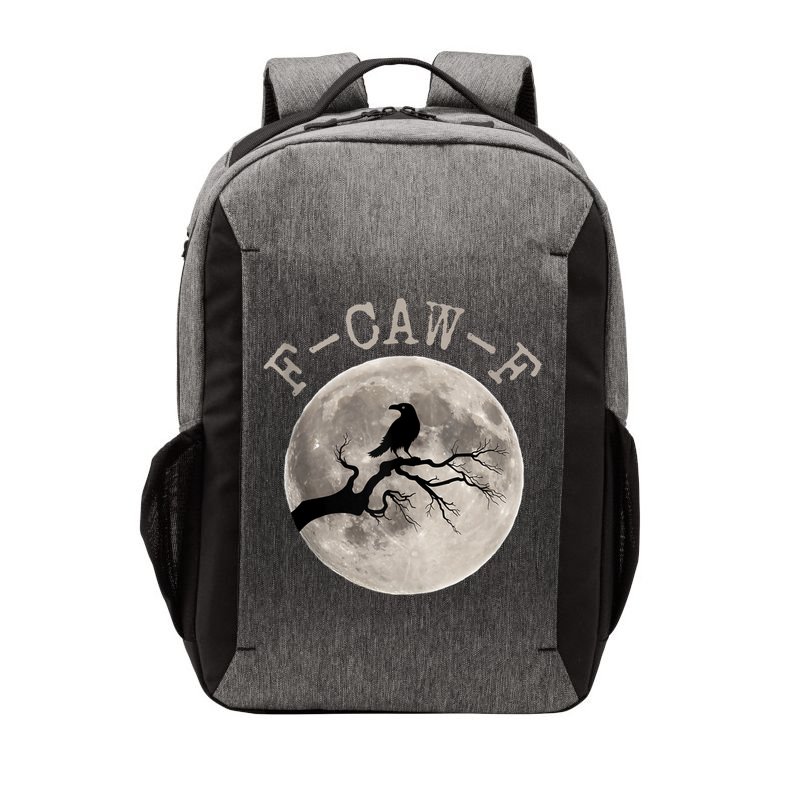 F-CAW-F Black Raven Moon Gothic Adult Humor Black Crow Vector Backpack