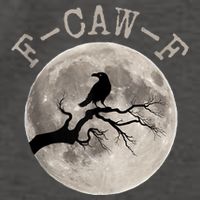 F-CAW-F Black Raven Moon Gothic Adult Humor Black Crow Vector Backpack