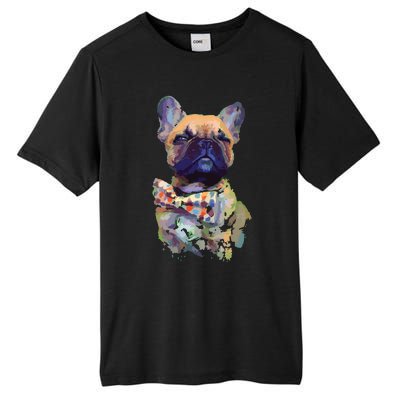 French Bulldog Realistic Print Artistic French Bulldog Tall Fusion ChromaSoft Performance T-Shirt