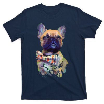 French Bulldog Realistic Print Artistic French Bulldog T-Shirt