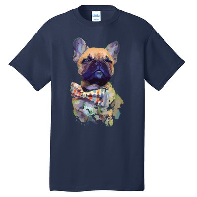 French Bulldog Realistic Print Artistic French Bulldog Tall T-Shirt