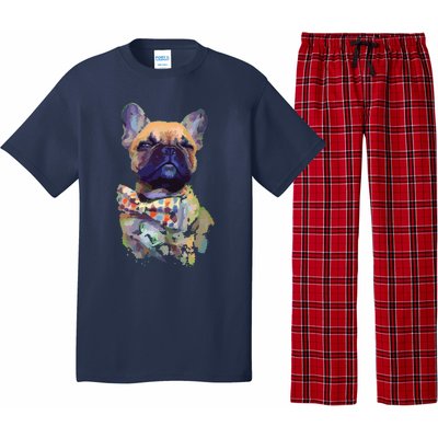 French Bulldog Realistic Print Artistic French Bulldog Pajama Set