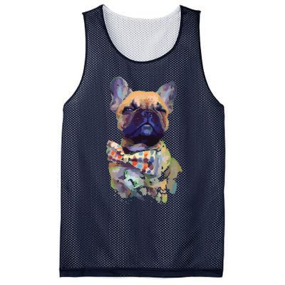 French Bulldog Realistic Print Artistic French Bulldog Mesh Reversible Basketball Jersey Tank