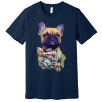 French Bulldog Realistic Print Artistic French Bulldog Premium T-Shirt