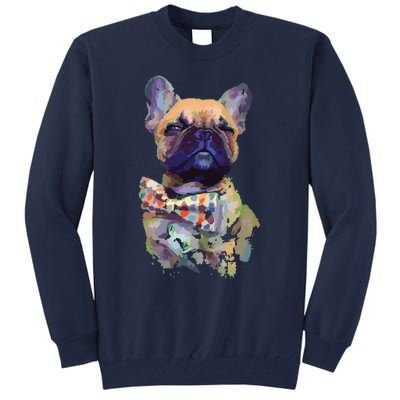 French Bulldog Realistic Print Artistic French Bulldog Tall Sweatshirt