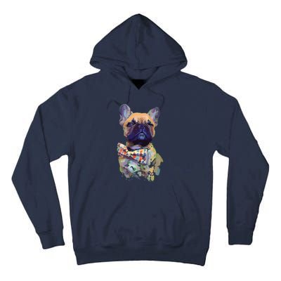 French Bulldog Realistic Print Artistic French Bulldog Tall Hoodie