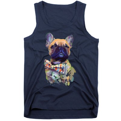 French Bulldog Realistic Print Artistic French Bulldog Tank Top