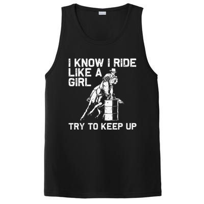 Funny Barrel Racing Gift For  Rodeo Horse Racer PosiCharge Competitor Tank