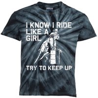 Funny Barrel Racing Gift For  Rodeo Horse Racer Kids Tie-Dye T-Shirt