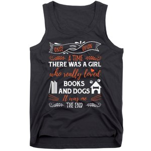 Funny Book Reader Dog Lover Beautiful Cute Gift Tank Top