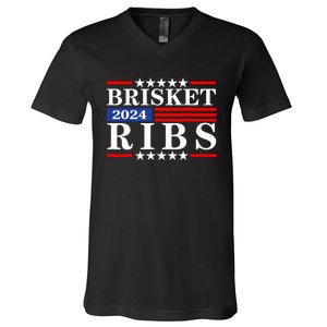 Funny Brisket Ribs Brisket Ribs 2024 V-Neck T-Shirt