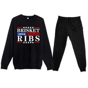 Funny Brisket Ribs Brisket Ribs 2024 Premium Crewneck Sweatsuit Set