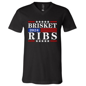 Funny Brisket Ribs Brisket Ribs 2024 V-Neck T-Shirt