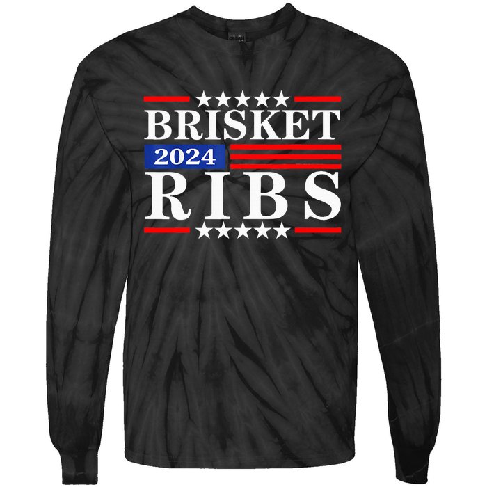 Funny Brisket Ribs Brisket Ribs 2024 Tie-Dye Long Sleeve Shirt