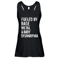 Fueled By Rage Metal And Body Dysmorphia Funny Grunge Style Ladies Essential Flowy Tank