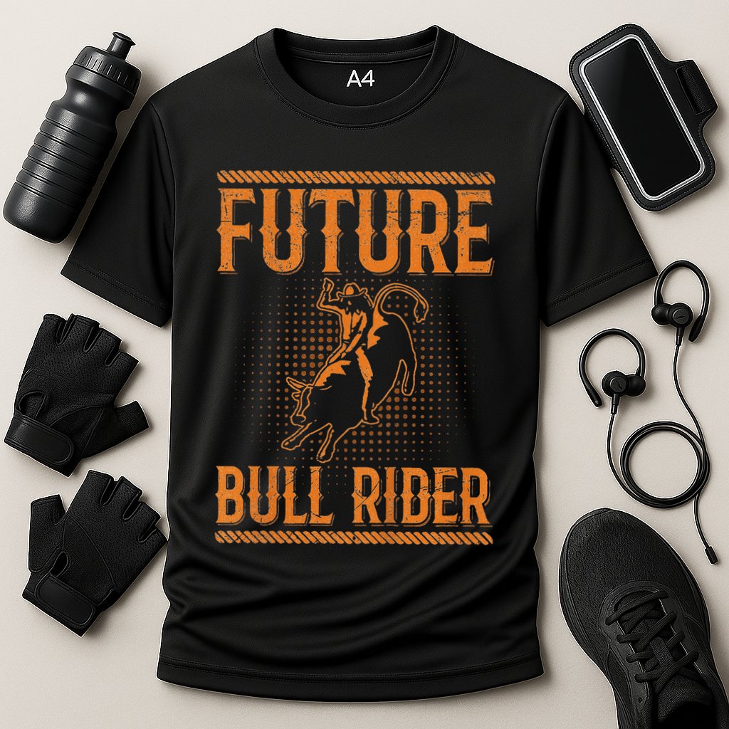 Future Bull Rider Quote For A Bull Rider Cooling Performance Crew T-Shirt