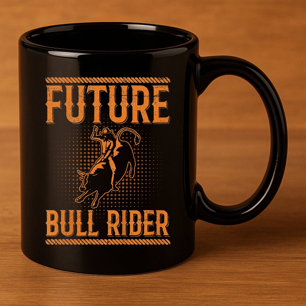 Future Bull Rider Quote For A Bull Rider 11oz C Handle Ceramic Mug