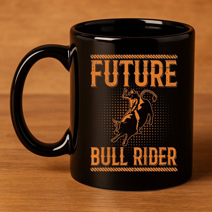 Future Bull Rider Quote For A Bull Rider 11oz C Handle Ceramic Mug