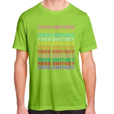 Free Britney Retro Rainbow Vintage Distressed Adult ChromaSoft Performance T-Shirt