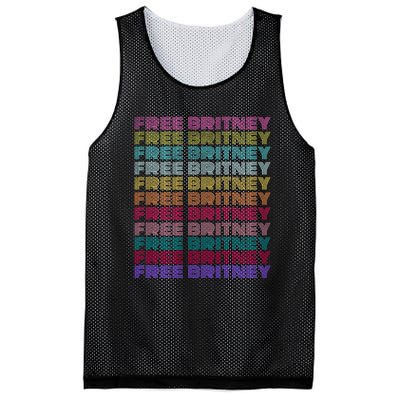 Free Britney Retro Rainbow Vintage Distressed Mesh Reversible Basketball Jersey Tank