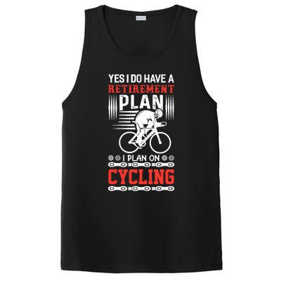 Funny Bicycle Retirement Plan Cycling PosiCharge Competitor Tank