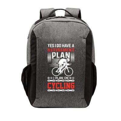 Funny Bicycle Retirement Plan Cycling Vector Backpack