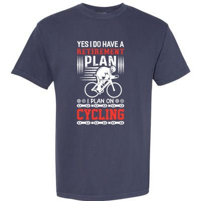 Funny Bicycle Retirement Plan Cycling Garment-Dyed Heavyweight T-Shirt