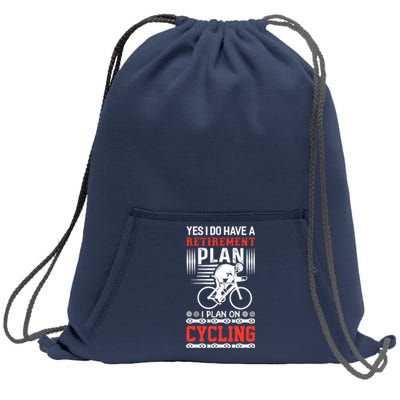 Funny Bicycle Retirement Plan Cycling Sweatshirt Cinch Pack Bag