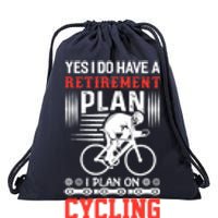 Funny Bicycle Retirement Plan Cycling Drawstring Bag