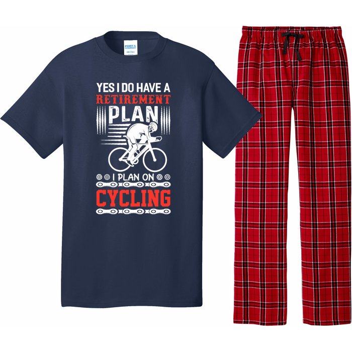 Funny Bicycle Retirement Plan Cycling Pajama Set